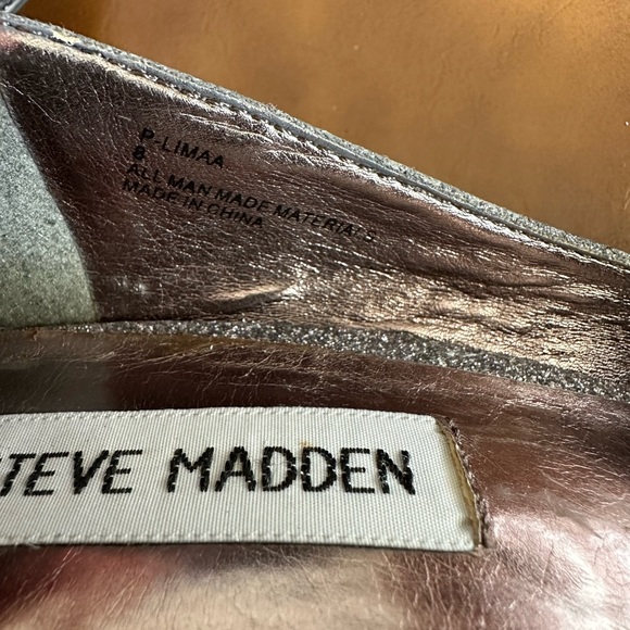 Silver Steve Madden Peep Toe Heels - Picture 12 of 12